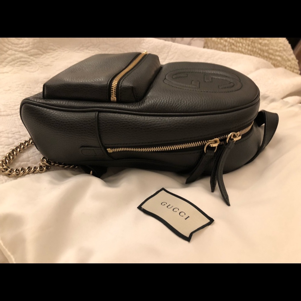 Black Gucci soho authentic women’s mini backpack - Picture 2 of 16
